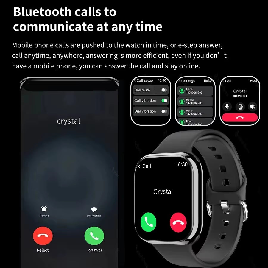 GPS Smart Watch Men for Apple Watch 10 Series Always on Display Body Temperature BT Call NFC Women Smartwatch for IOS Android