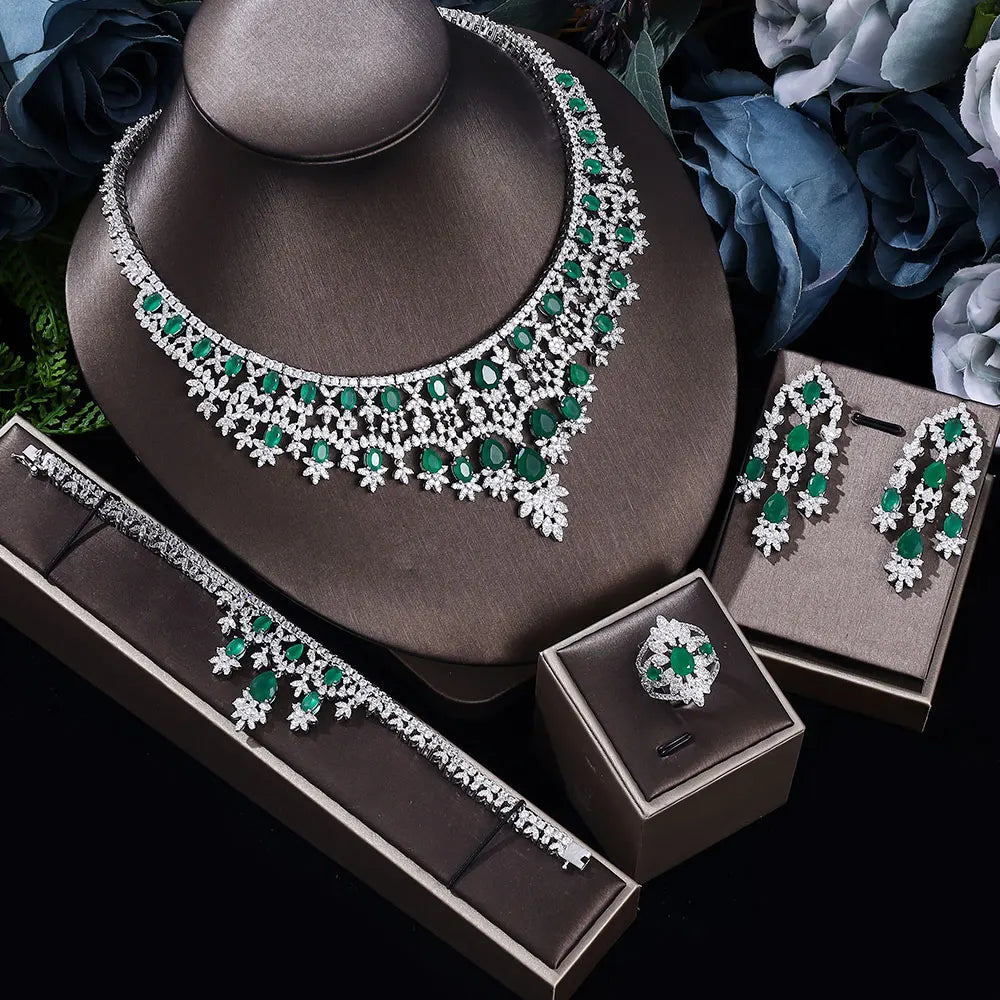 2024 Dubai Jewelry Set Women'S Wedding Necklace and Earring Set Bridal Jewelry Set Women'S Wedding Set Free Delivery to Bride