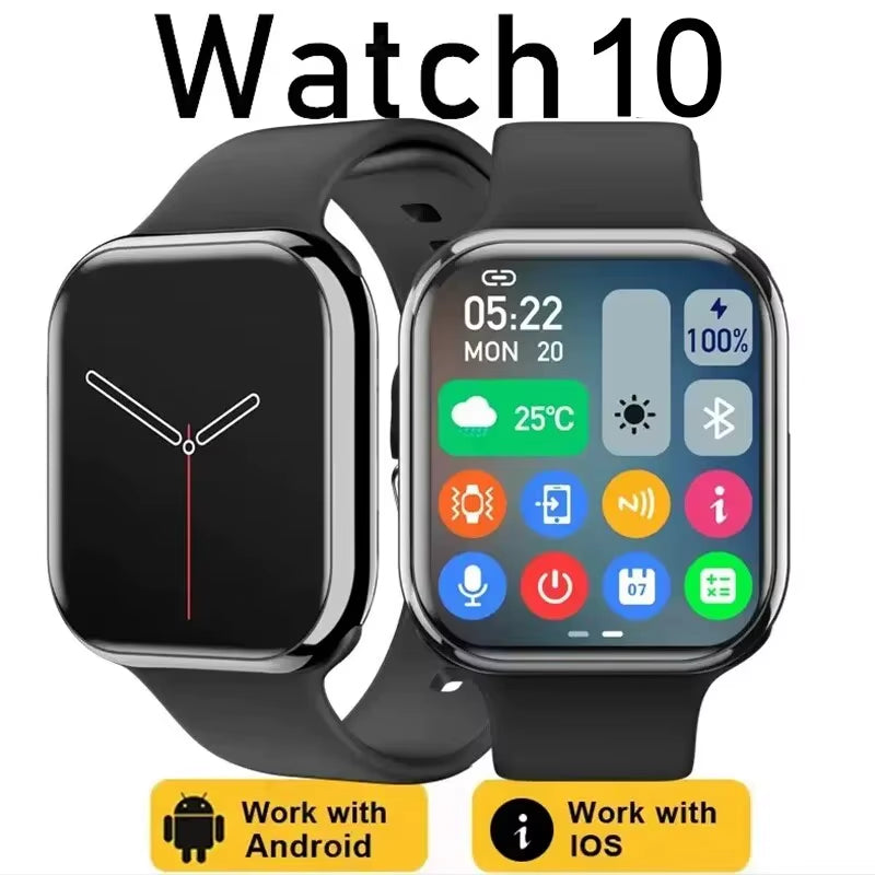 GPS Smart Watch Men for Apple Watch 10 Series Always on Display Body Temperature BT Call NFC Women Smartwatch for IOS Android
