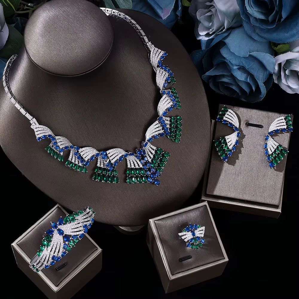 2024 Dubai Jewelry Set Women'S Wedding Necklace and Earring Set Bridal Jewelry Set Women'S Wedding Set Free Delivery to Bride