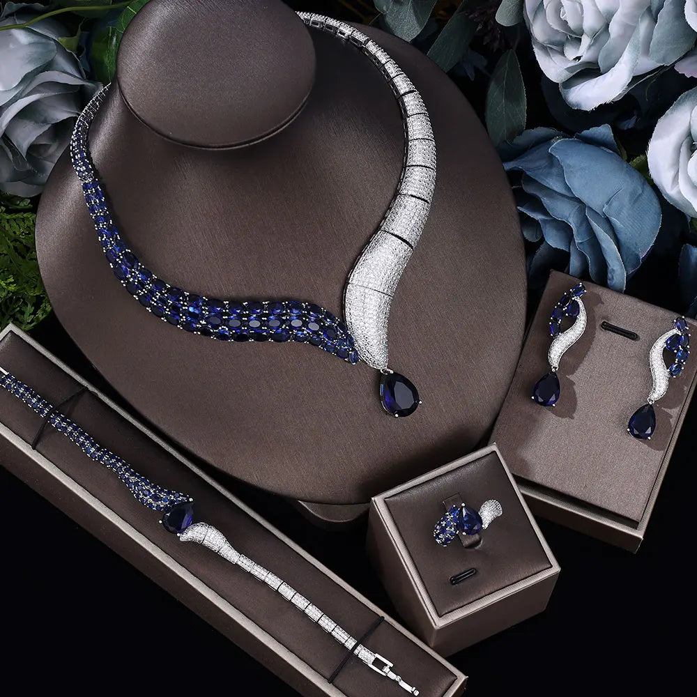 2024 Dubai Jewelry Set Women'S Wedding Necklace and Earring Set Bridal Jewelry Set Women'S Wedding Set Free Delivery to Bride
