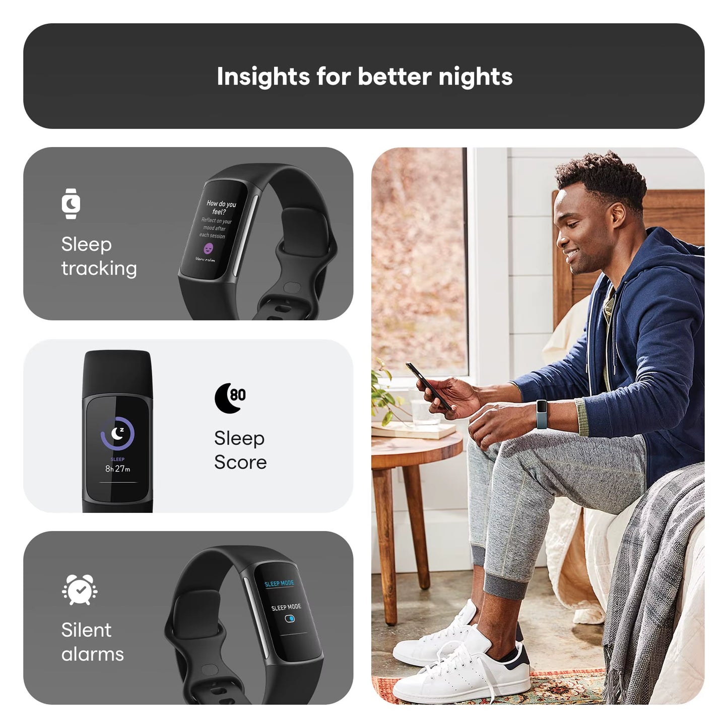 Fitbit Charge 5 Advanced Health & Fitness Tracker with Built-In GPS Stress Management Tools 24/7 Heart Rate Sleep Health Tracker