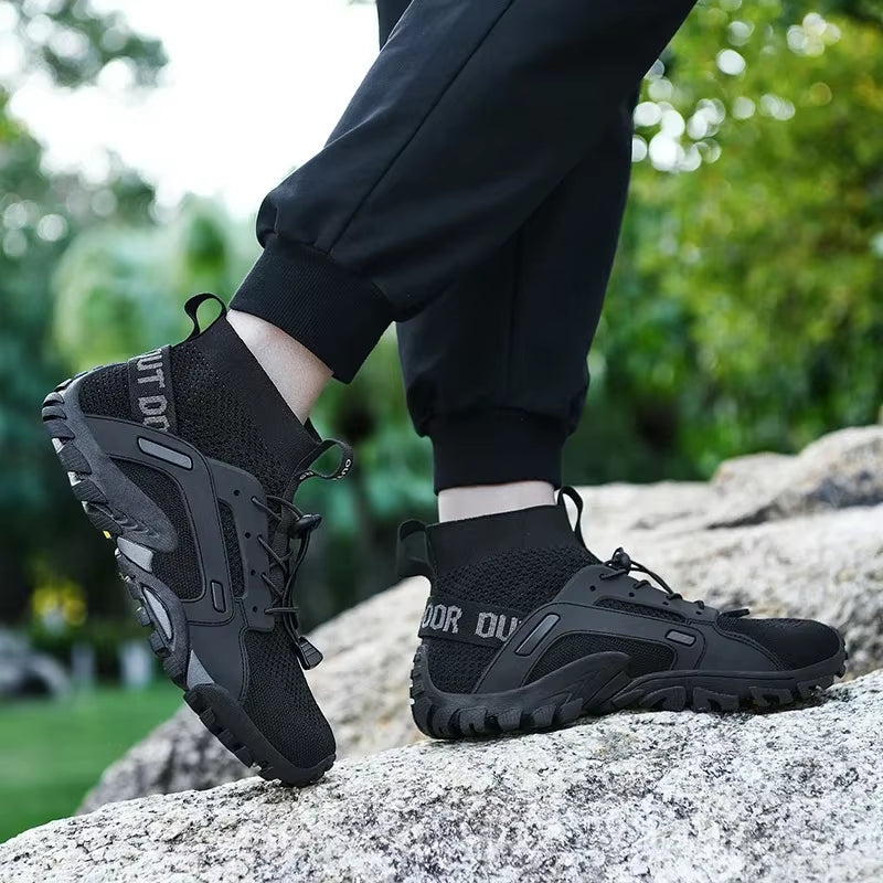 Hiking Shoes for Man Outdoor Comfortable Breathable Mesh High Top Boots Mountaineering Woman Quick Drying Leisure Travel Sneaker