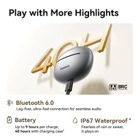 MC1 Pro Ear Clip Wireless Earphones Bluetooth 6.0 Hi-Res Ultra Open Earbuds Earrings 4-Mic ENC Clip on Ear Buds Headphone