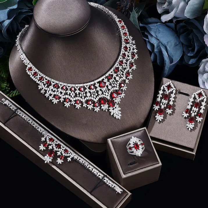 2024 Dubai Jewelry Set Women'S Wedding Necklace and Earring Set Bridal Jewelry Set Women'S Wedding Set Free Delivery to Bride