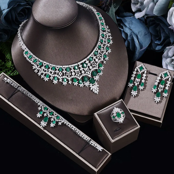 2024 Dubai Jewelry Set Women'S Wedding Necklace and Earring Set Bridal Jewelry Set Women'S Wedding Set Free Delivery to Bride
