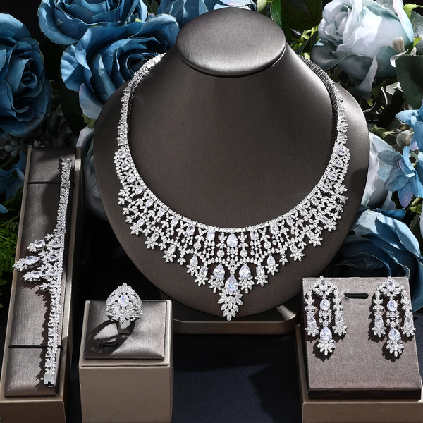 2024 Dubai Jewelry Set Women'S Wedding Necklace and Earring Set Bridal Jewelry Set Women'S Wedding Set Free Delivery to Bride
