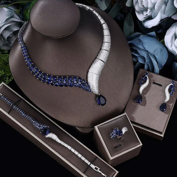 2024 Dubai Jewelry Set Women'S Wedding Necklace and Earring Set Bridal Jewelry Set Women'S Wedding Set Free Delivery to Bride