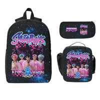 3PCS K-POP Demon Hunters School Bag Set - Large Capacity Laptop Backpack + Portable Lunch Bag + Pencil Case, Functional Fashion Backpack for Teens Men Women, Ideal for Daily Use & Adventures, Great Gift
