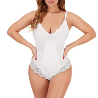 Lace Shapewear Bodysuit for Women Tummy Control Body Shaper V Neck Sculpting Tank Tops Slimming Camisole Corset