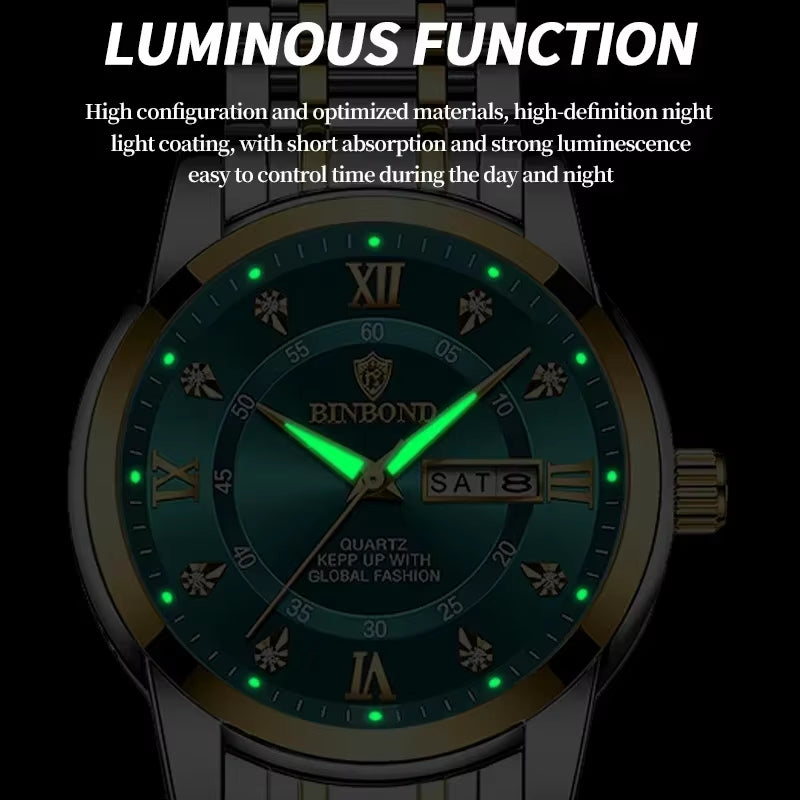 Casual Business Movement Fashion Quartz Wristwatches Gold Diamond Clock Men Luxury Watch Automatic Watches Mens Gifts Relojes