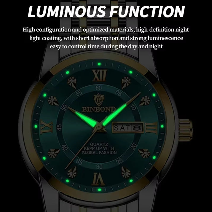 Casual Business Movement Fashion Quartz Wristwatches Gold Diamond Clock Men Luxury Watch Automatic Watches Mens Gifts Relojes