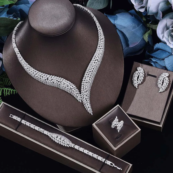 2024 Dubai Jewelry Set Women'S Wedding Necklace and Earring Set Bridal Jewelry Set Women'S Wedding Set Free Delivery to Bride
