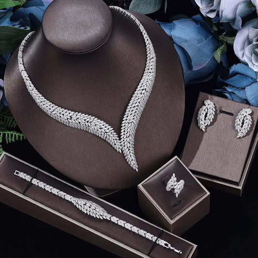 2024 Dubai Jewelry Set Women'S Wedding Necklace and Earring Set Bridal Jewelry Set Women'S Wedding Set Free Delivery to Bride
