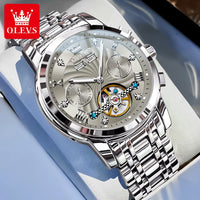 Men'S Watches 7088 Luxury Trend Fashion Automatic Mechanical Watch for Man Hollow Quartz Movement Complete Calendar Week